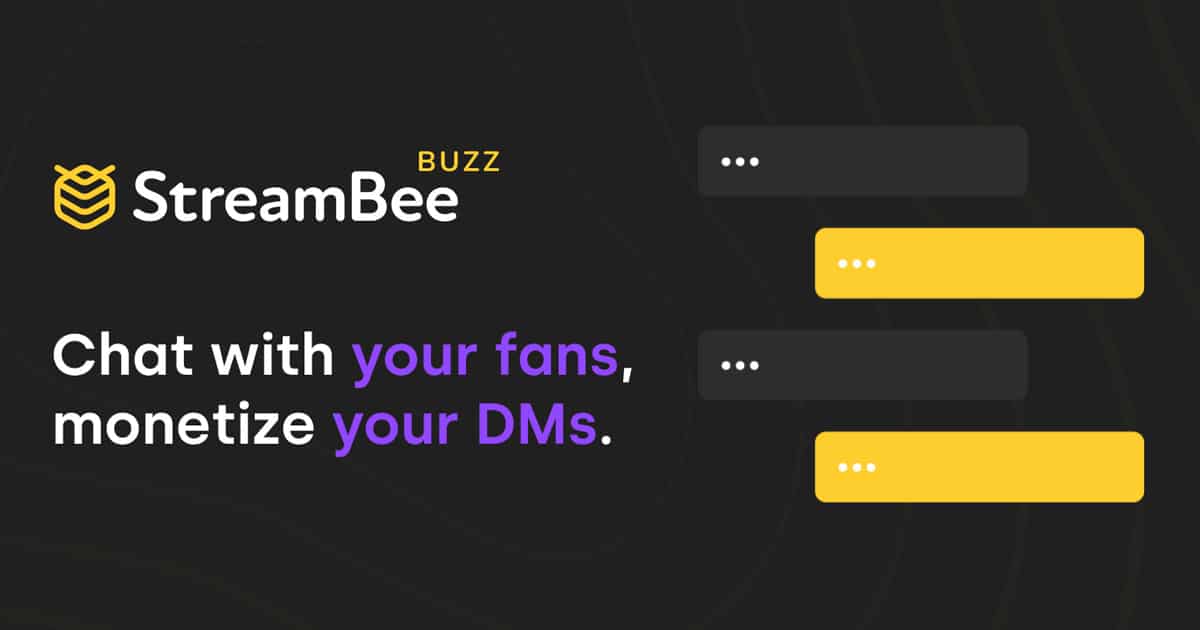 Buzz solution by StreamBee, private communication platform between streamers and their fans