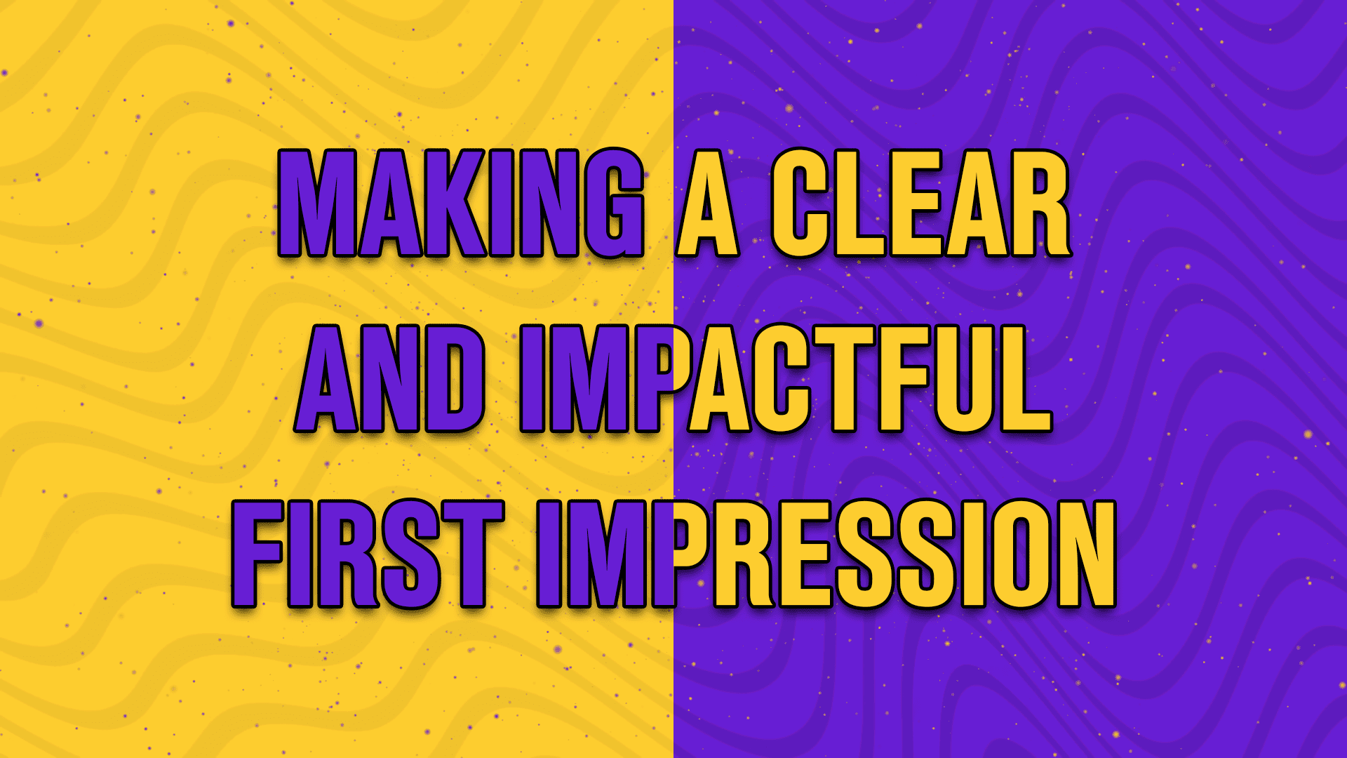Making a clear and impactful first impression - StreamBee