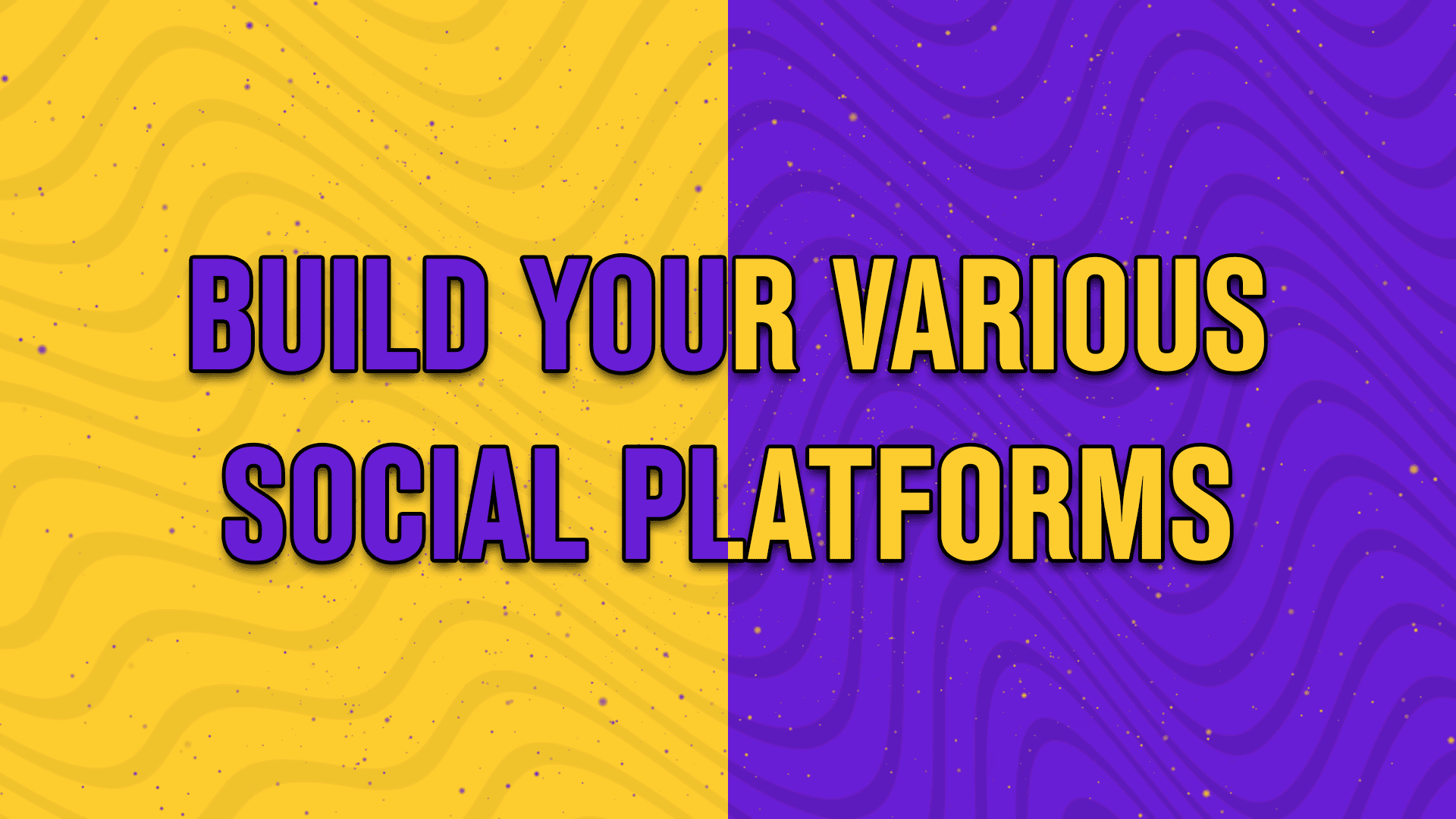 build your various social platforms - StreamBee